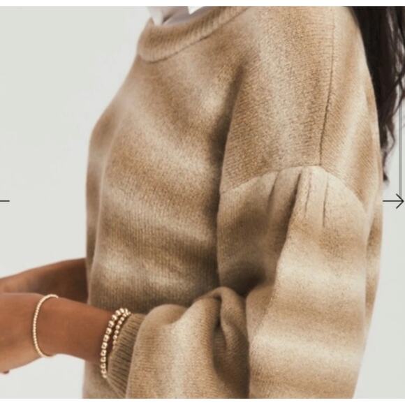 SOMETHING NAVY Neutral Tan Striped Sweater - Picture 3 of 16